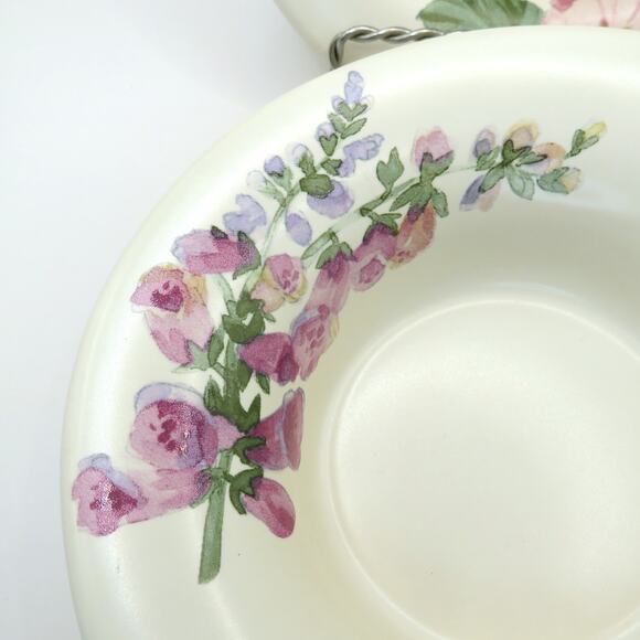 Pfaltzgraff Cape May Stoneware Pillar Solitude Candle Holder Birdhouse Set of 2 - Picture 8 of 13